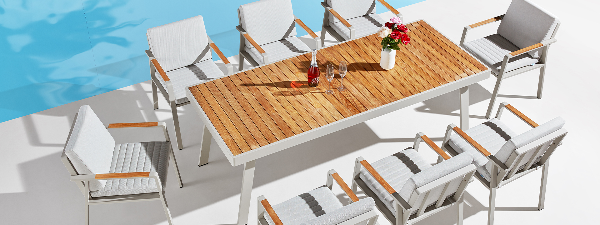 Table de jardin Aspero pour 8 personnes